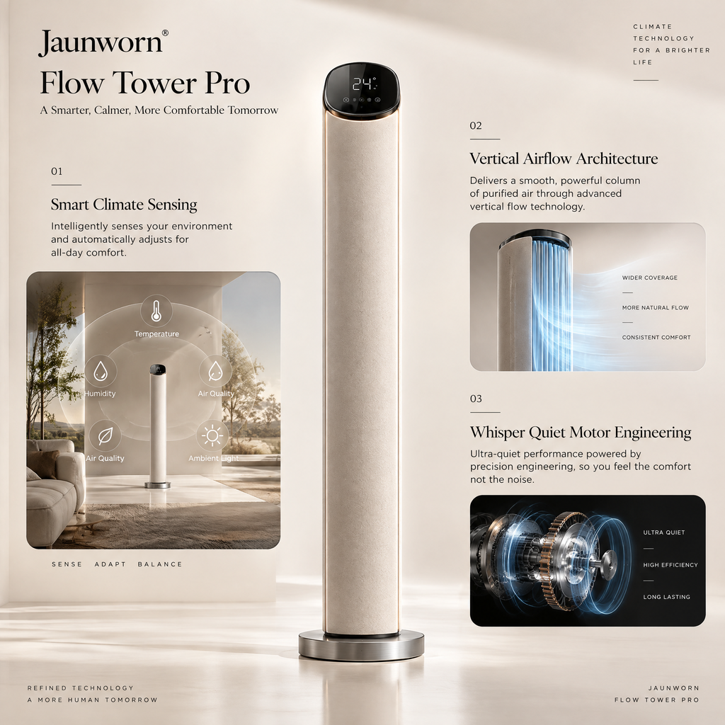 Jaunworn Flow Tower Pro™ Smart Climate Tower