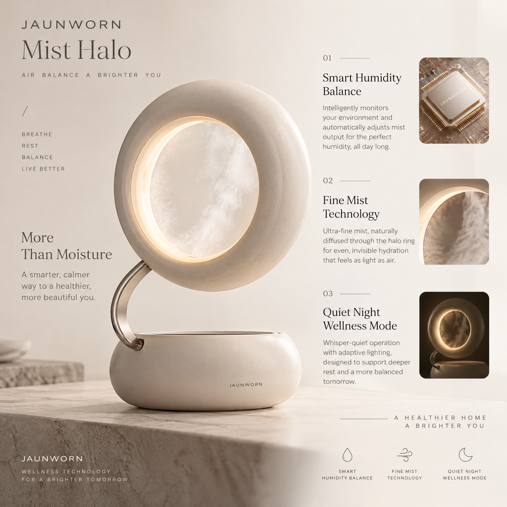 Jaunworn Mist Halo™ Smart Humidity Sculpture