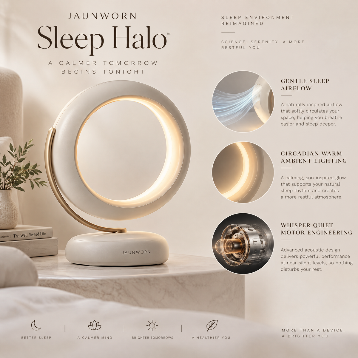 Jaunworn Sleep Halo™ Sleep Climate Sculpture