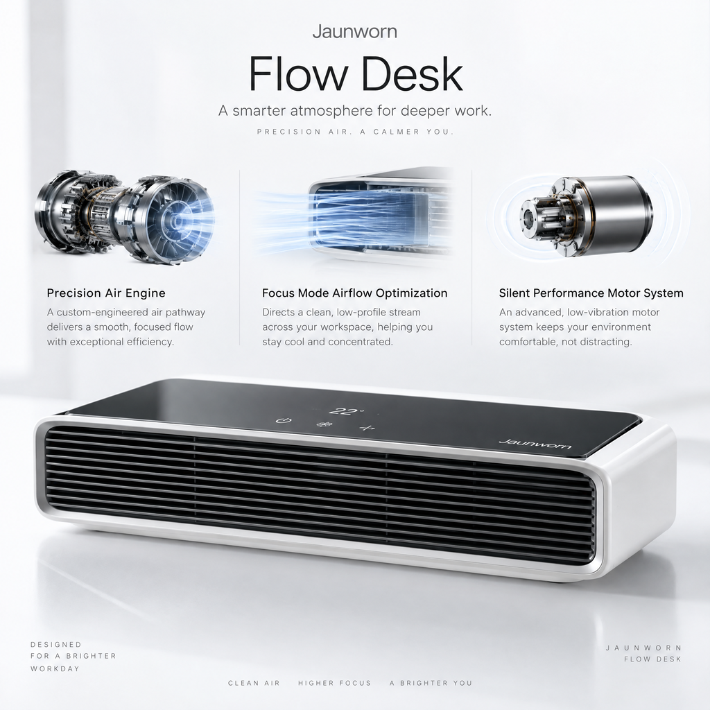 Jaunworn Flow Desk™ | Smart Desktop Air Engine