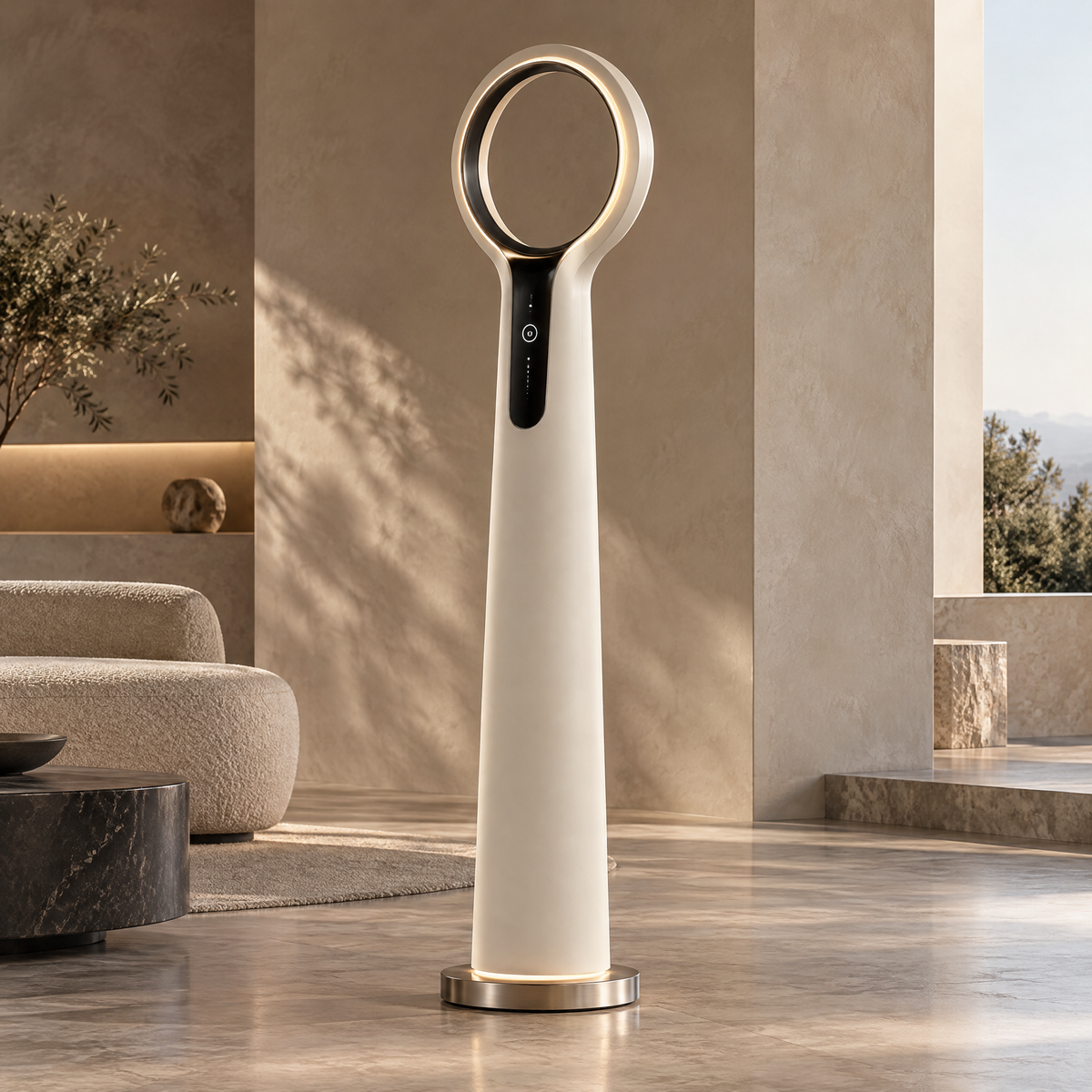 Jaunworn Aero Lounge™ Bladeless Tower Fan | Luxury Smart Floor Air Circulator
