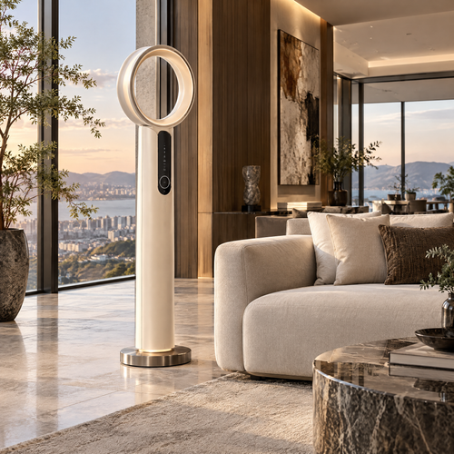 Jaunworn Aero Lounge™ Bladeless Tower Fan | Luxury Smart Floor Air Circulator